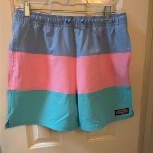 Boys XL Vineyard Vines Blue, Pink, and Aqua bathing suit